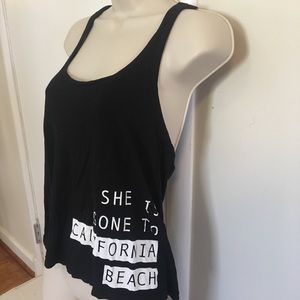 Pull & Bear Black Cali Tank Top